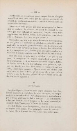 IX Les sauvages