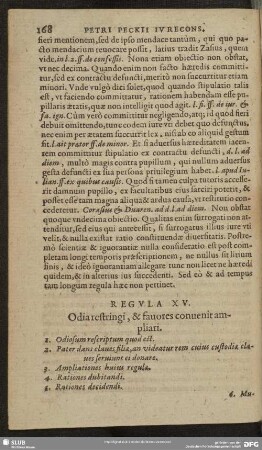 Regula XV. Odia restringi, & favores convenit ampliari