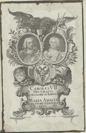 Doppelbildnis des Carolus VII und der Maria Amalia