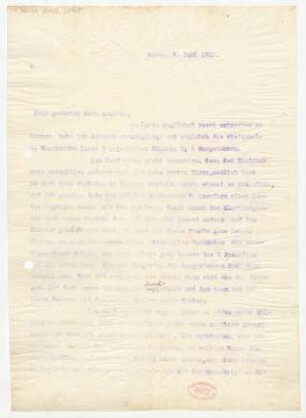 Brief an Erwin Lendvai : 03.06.1911