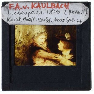 Kaulbach, Liebespaar in altdeutscher Tracht