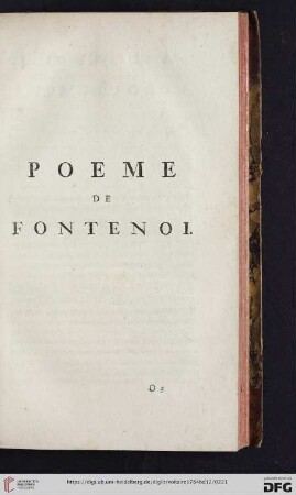 Poeme de fontenoi