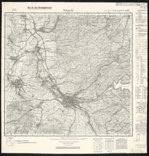 Meßtischblatt 4227 : Osterode a. Harz, 1937 : Osterode a. Harz. - Hrsg. 1910, einz. Nachtr. 1937. - 1:25000. - [Berlin]: Reichsamt für Landesaufnahme, 1937. - 1 Kt.