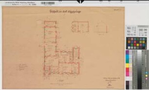 Bad Lippspringe (Bad Lippspringe) Posthaus Grundriß 1. Geschoß 1932 1 : 100 41,5 x 62 Pause Oberpostdirektion Münster