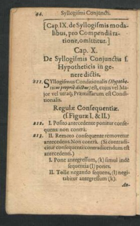 (Cap. IX. de Syllogismis modalibus, pro Compendii ratione, omittitur.)