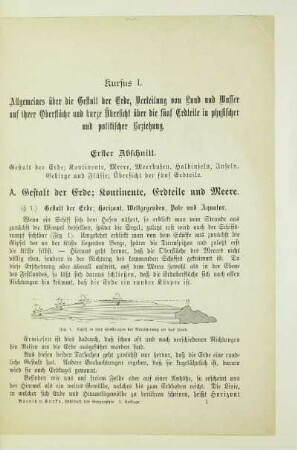 Erster Abschnitt. Gestalt der Erde; Kontinente, Meere, Meerbusen, Halbinseln, Inseln, Gebirge und Flüsse; Übersicht der fünf Erdteile