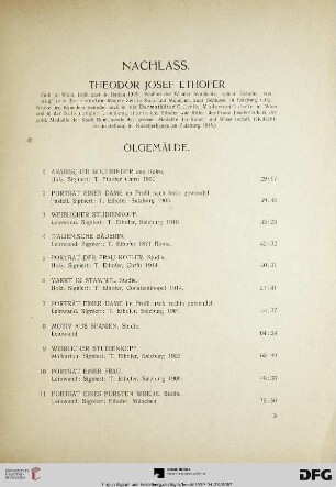 Ölgemälde (Nr. 1-64)