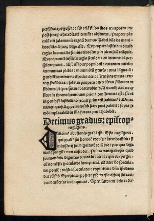 Decimus gradus: episcopus negligens.