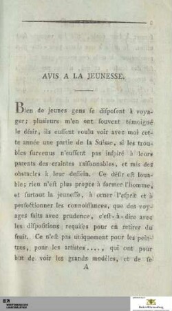 Avis à la jeunesse