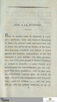 Avis à la jeunesse