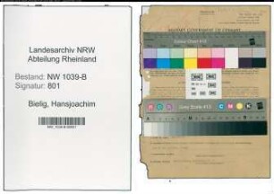 Entnazifizierung Hansjoachim Bielig , geb. 14.01.1912 (Assistent)