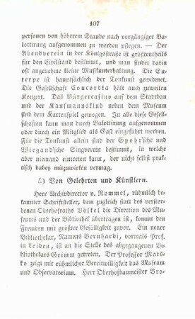 5) Von Gelehrten und Künstlern.