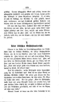 Ueber biblischen Geschichtsunterricht