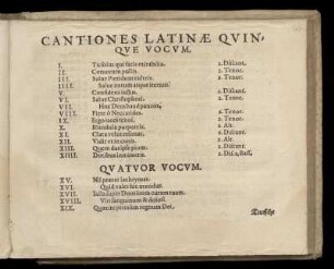 Cantiones latinae