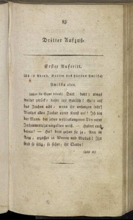 Erster Auftritt. - Siebenter Auftritt.