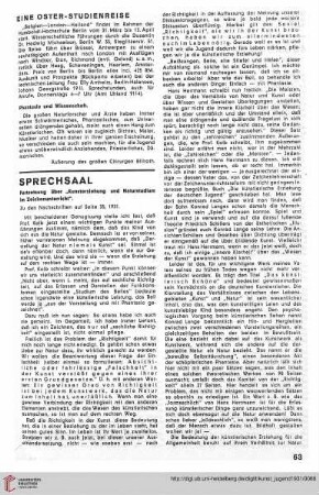 Eine Oster Studienreise / Sprechsaal / Buchbesprechungen