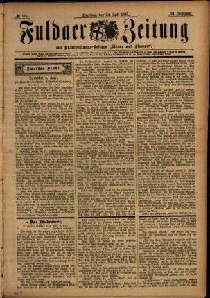 Zweite Ausgabe vom Samstag, den 24. Juli 1897.