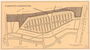 Kleingartendauerkolonie, Berlin-Charlottenburg: Grundriss 1:1000