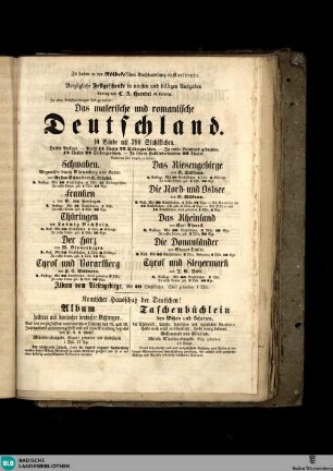 Karlsruher Tagblatt, Zu haben in der Mölderschen Buchhandlung in Carlsruhe. Vorzügliche Festgeschenke in neusten und billigen Ausgaben.