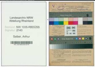 Entnazifizierung Arthur Salber , geb. 23.06.1901 (Bueroangestellter)
