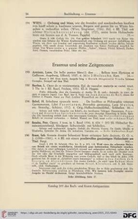 Erasmus und seine Zeitgenossen (Nr.192-237)