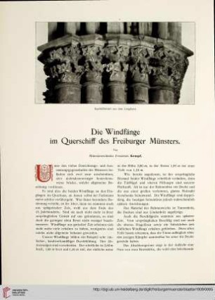 Die Windfänge im Querschiff des Freiburger Münsters