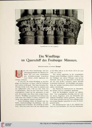 Die Windfänge im Querschiff des Freiburger Münsters