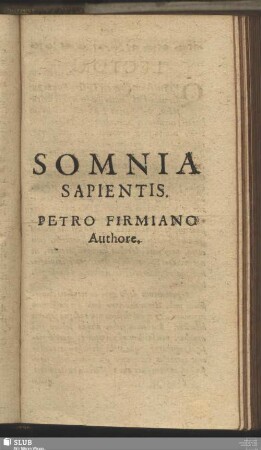 Somnia Sapientis
