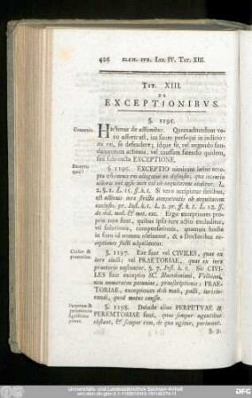 Tit. XIII. De Exceptionibus.