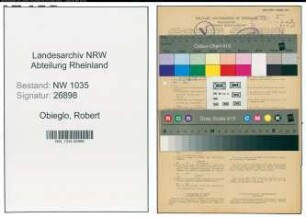 Entnazifizierung Robert Obieglo , geb. 21.08.1903 (Arbeiter)