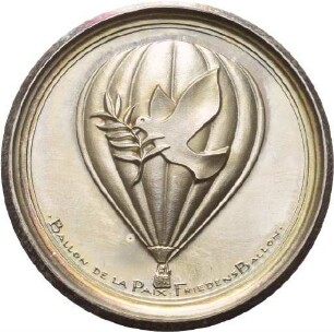 Medaille von Victor Huster auf den Friedensballon (Abschlag)