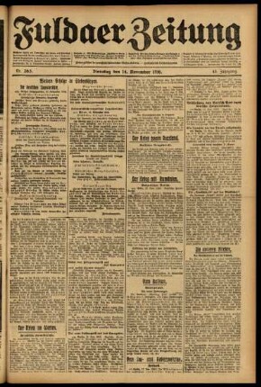 Ausgabe vom Dienstag, den 14. November 1916.
