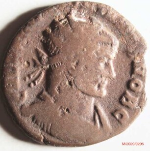 Römische Münze, Nominal Follis, Prägeherr Diocletian? für Galerius Caesar, Prägeort Rom, Original