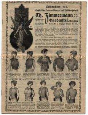 Weihnachtsausgabe des Versandkataloges der Schlesischen Leine-Weberei und Wäsche-Fabrik Th. Zimmermann GmbH
