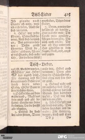 Tisch-Lieder.