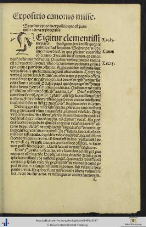 Canonis expositio que est pars misse altera et principalis