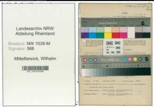 Entnazifizierung Wilhelm Mittelfarwick , geb. 12.01.1891 (Angestellter)