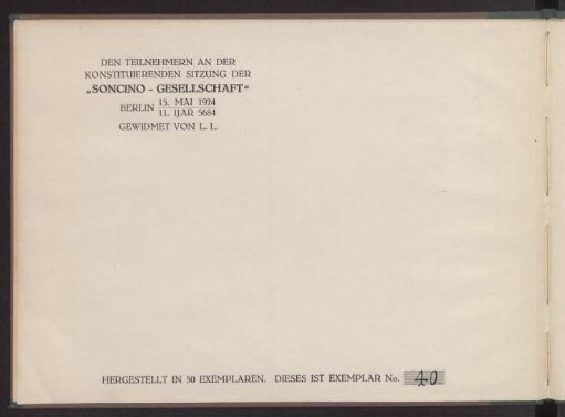 der Soncino-Gesellschaft