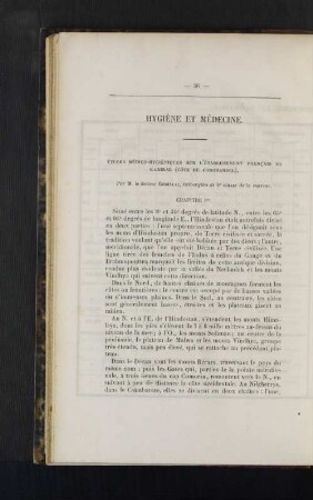 Hygiene et medecine.