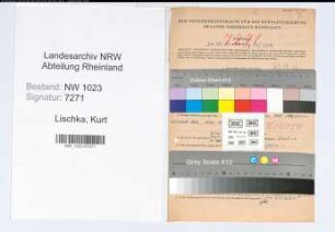 Entnazifizierung Kurt Lischka , geb. 16.08.1909 (Kaufm.Angest.)