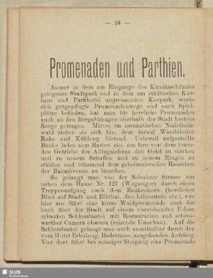 Promenaden und Parthien
