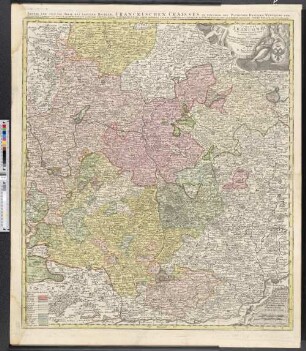 Circuli Franconiae Pars Orientalis Et Potior novissimè delineata : Oberer und Gröster Theil Des Gantzen Hochlöbl. Fränckischen Craisses Oberer und größter Teil des ganzen hochlöblichen Fränkischen Kreises