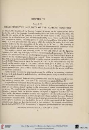 Chapter VI: Characteristics and Date of the Eastern Cemetery