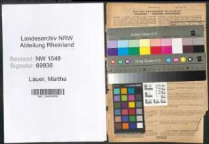 Entnazifizierung Martha Lauer , geb. 01.11.1914 ()