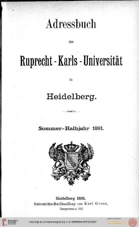 Sommersemester 1891