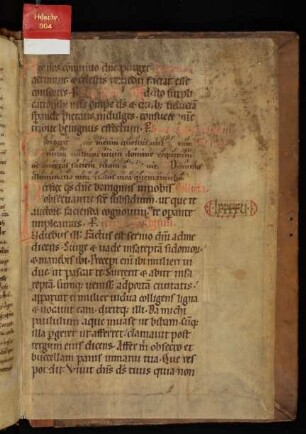 Missale (Fragment, 2. Hälfte 12. Jh., s. a. vorderer Spiegel)