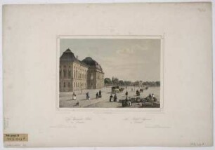 Ansicht des Japanischen Palais in Dresden-Neustadt, Lithographie, um 1850 : Das Japanische Palais zu Dresden = La Palais Japonais à Dresde / N. d. Natur u. a. Stein gez. v. Lütke