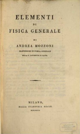 Elementa di fisica generale