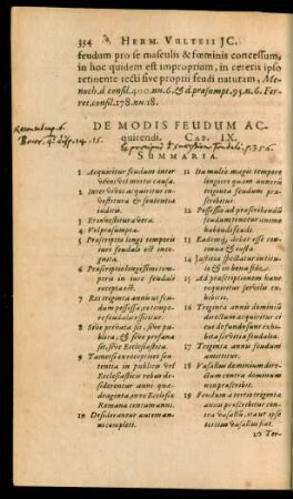 De Modis Feudum Acquirendi. Cap. IX.