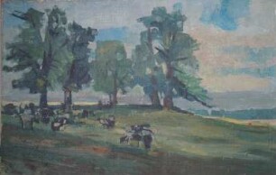 Landschaft mit Kühen